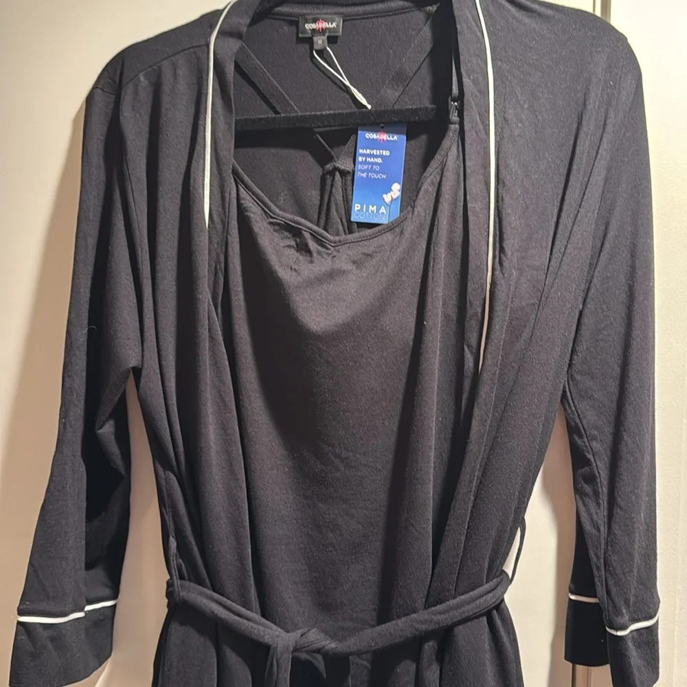 NWT Cosabella Bella Nursing 3 Piece Set With Print Robe - Picture 8 of 11